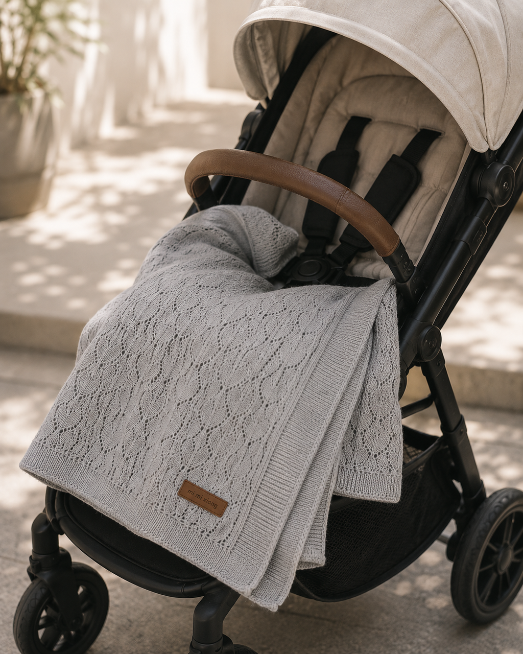Couverture bébé en coton tricoté