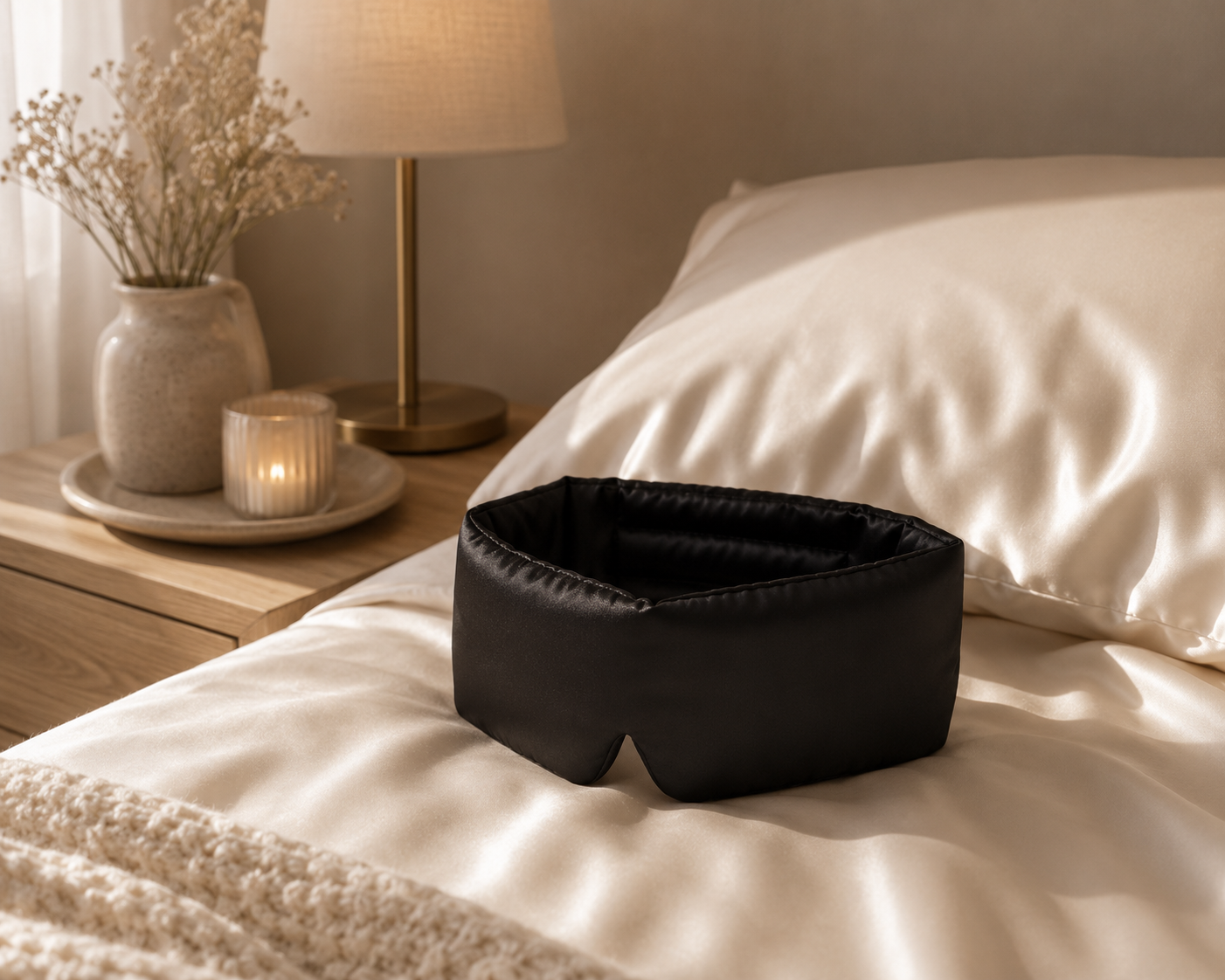 Masque de sommeil en soie de mûrier 100%