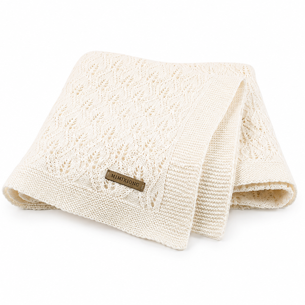 Couverture bébé en coton tricoté