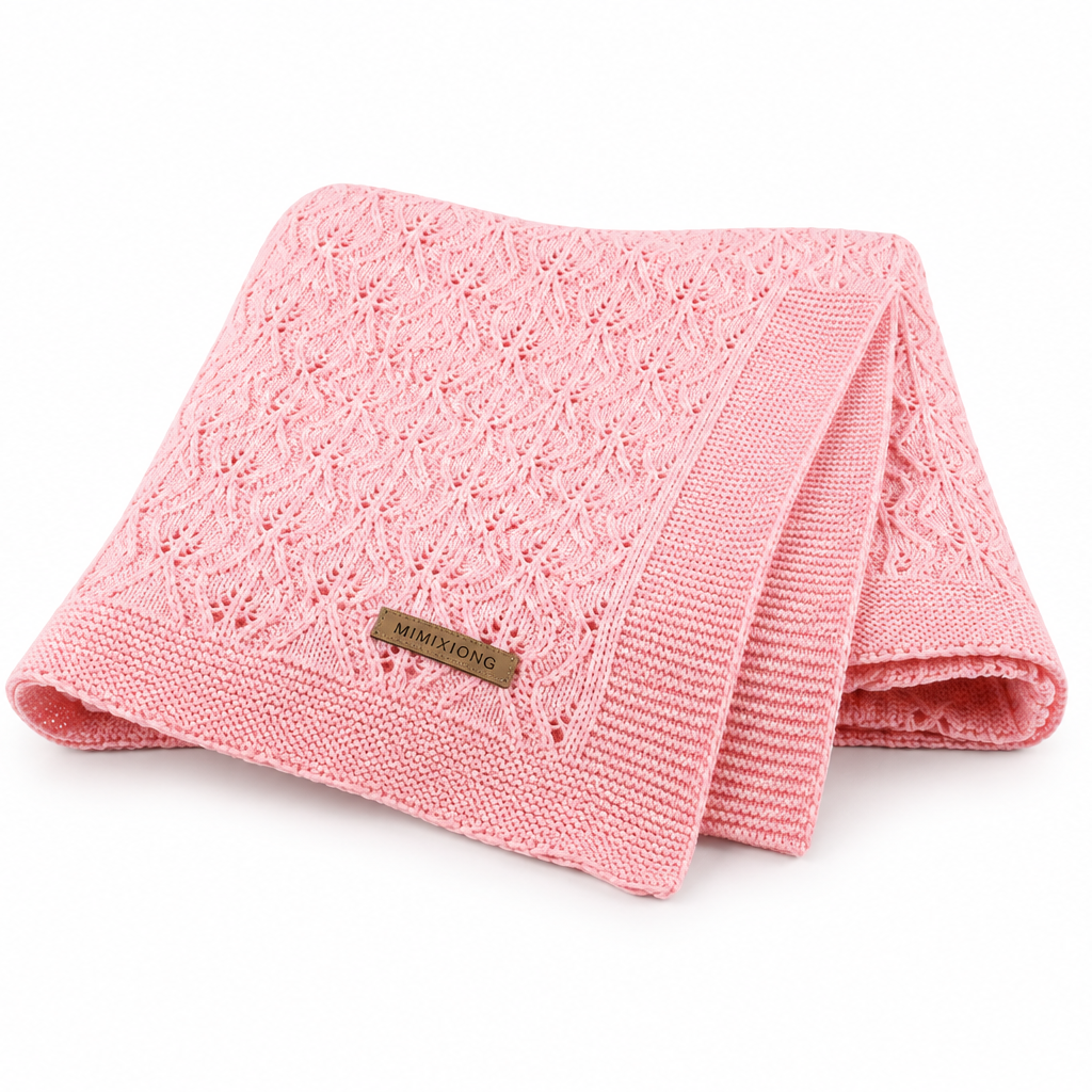 Couverture bébé en coton tricoté