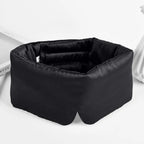 Masque de sommeil en soie noire avec bande ajustable
